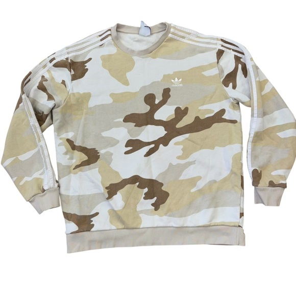 adidas Other - Adidas Tan White Camo Crewneck Sweatshirt Men’s XL Comfortable Cozy Casual Top